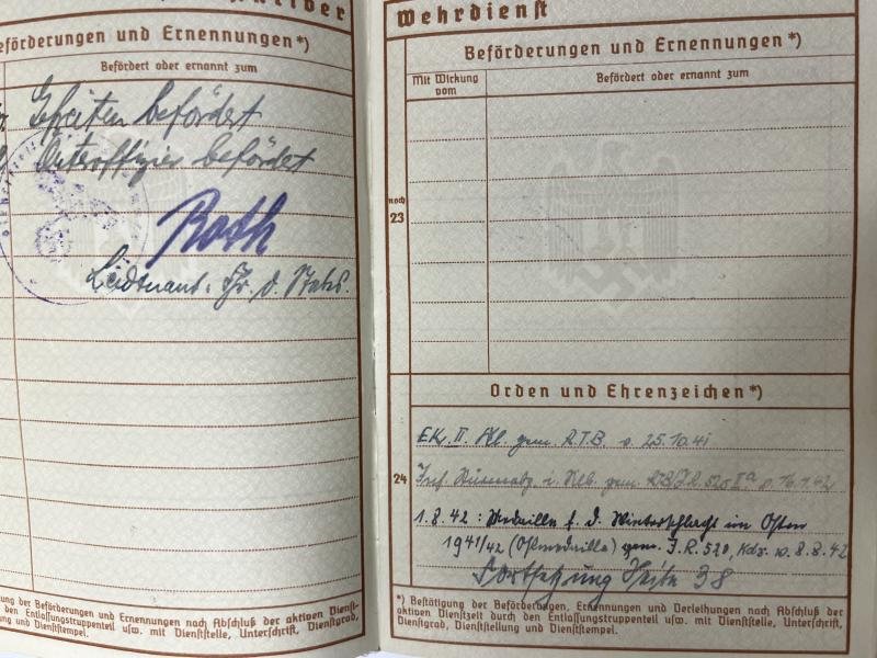 Wehrpass - WH (Heer) - 296.Inf.Div. - Widmann — image 6