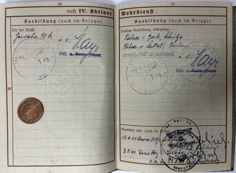 Wehrpass / citation grouping - WH (Heer) -100.Jäger Div. - Penitschka — image 5