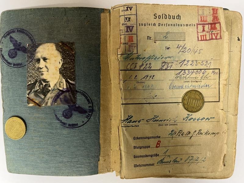 Soldbuch - Luftwaffe - 18.Flak Div. - Kossow — image 2