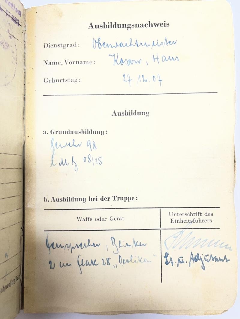 Soldbuch - Luftwaffe - 18.Flak Div. - Kossow — image 6