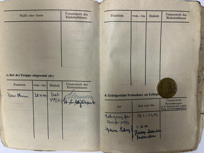 Soldbuch - Luftwaffe - 18.Flak Div. - Kossow — image 7