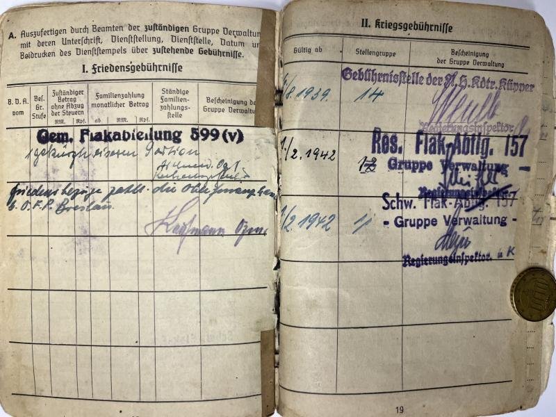 Soldbuch - Luftwaffe - 18.Flak Div. - Kossow — image 9