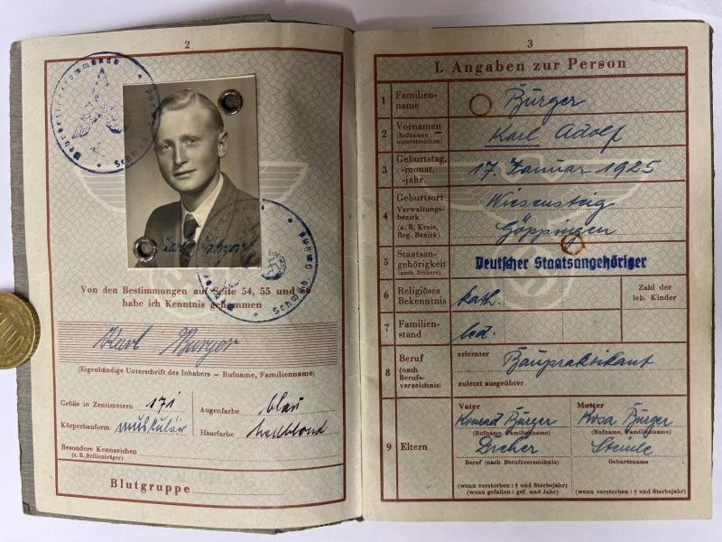 Wehrpass - WH (Heer) - 97.Jäg.Div. - Burger — image 3