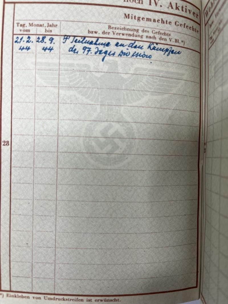 Wehrpass - WH (Heer) - 97.Jäg.Div. - Burger — image 6