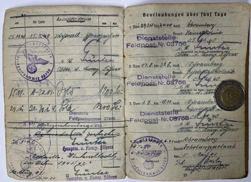 Soldbuch WH (Heer) - Nachschub Btl.505 - Ziegler — image 10