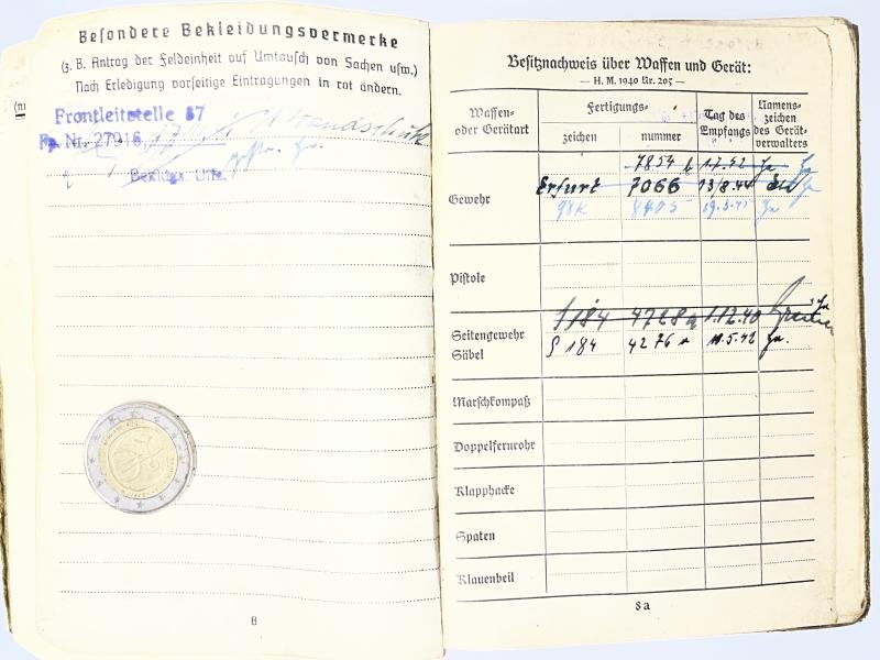 Soldbuch WH (Heer) - Nachschub Btl.505 - Ziegler — image 6