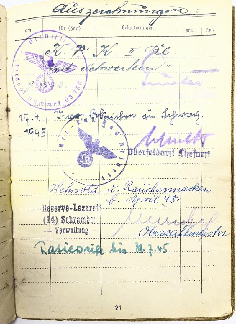 Soldbuch WH (Heer) - Nachschub Btl.505 - Ziegler — image 9