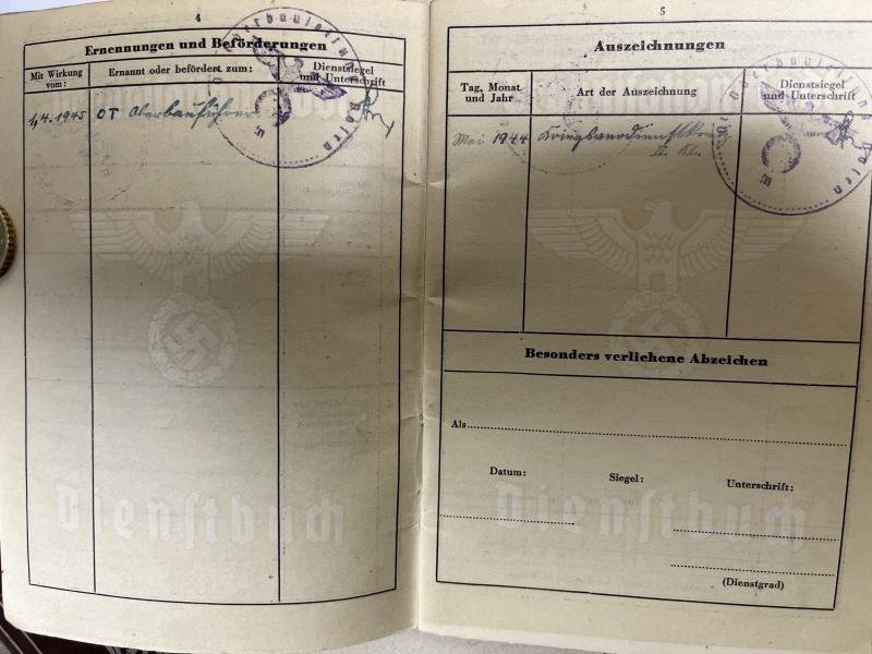 'Organisation Todt' - Dienstbuch - Fritz — image 5