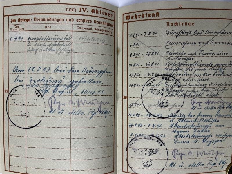 Wehrpass - WH (Heer) - 282.Inf.Div. - Hermann — image 8