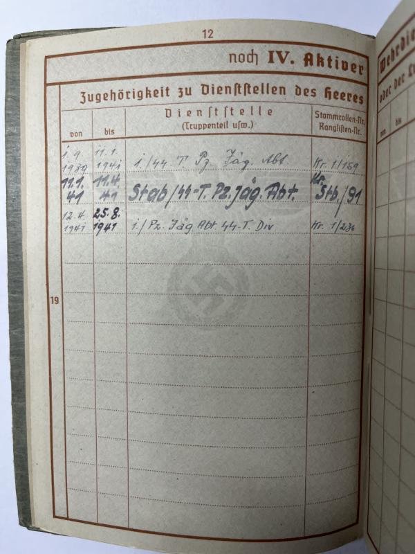 Wehrpass - 'Waffen-SS' - 'T'.Div. - Kumm — image 5