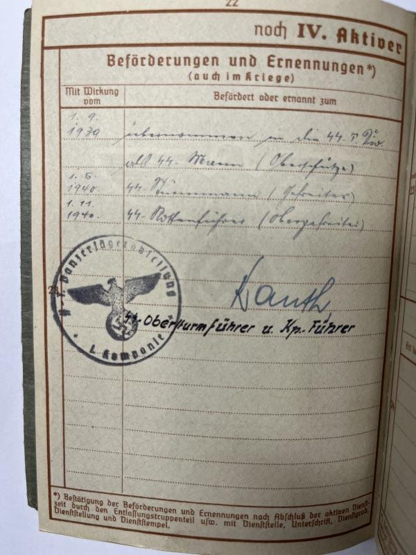 Wehrpass - 'Waffen-SS' - 'T'.Div. - Kumm — image 7