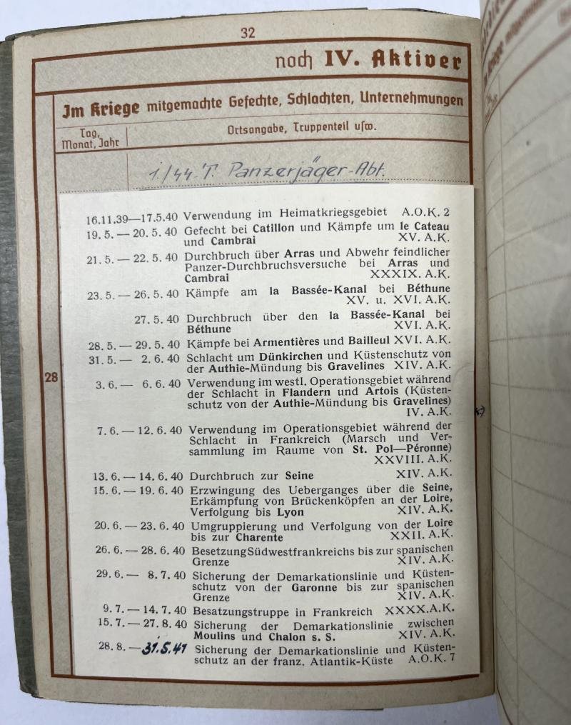 Wehrpass - 'Waffen-SS' - 'T'.Div. - Kumm — image 8