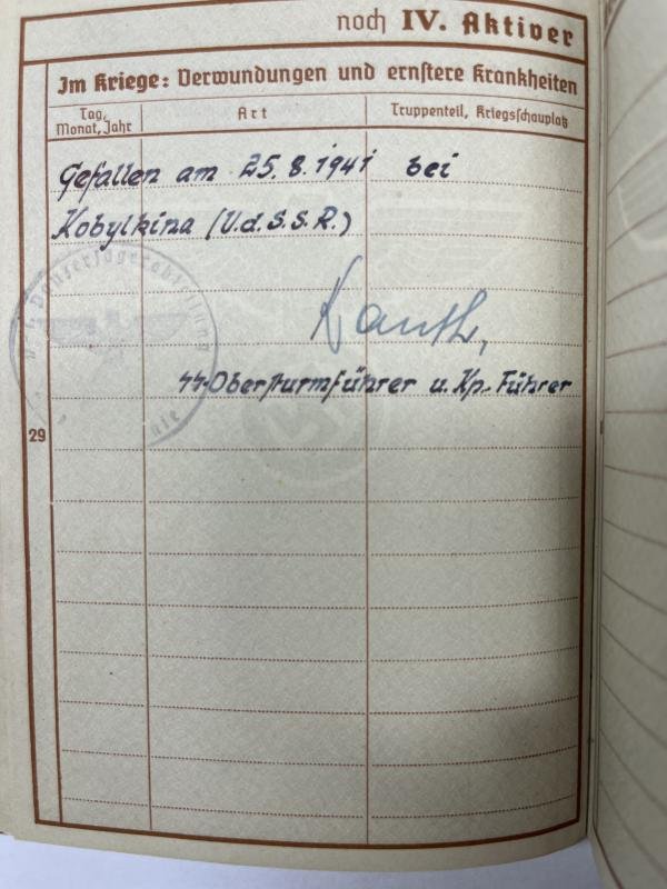 Wehrpass - 'Waffen-SS' - 'T'.Div. - Kumm — image 9