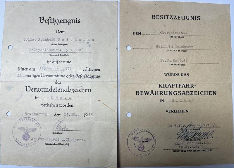 Citation grouping - WH (Heer) - 20.Pz.Div. - Teichmann — image 2