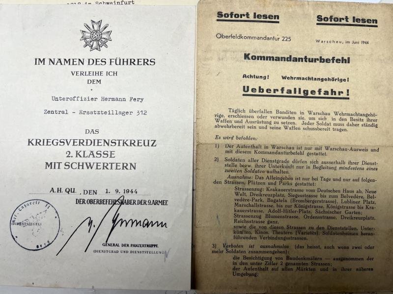 Wehrpass / citations grouping - WH (Heer) - Z.E.L.(Zentral-Ersatzteil-Lager 312 - Fery — image 10