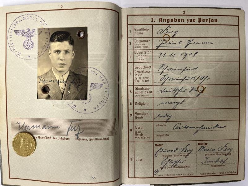 Wehrpass / citations grouping - WH (Heer) - Z.E.L.(Zentral-Ersatzteil-Lager 312 - Fery — image 3