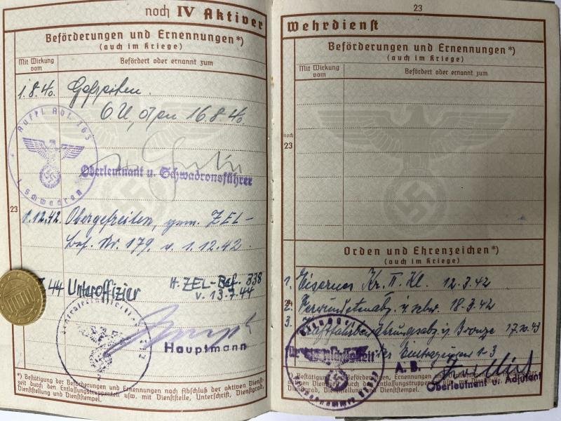Wehrpass / citations grouping - WH (Heer) - Z.E.L.(Zentral-Ersatzteil-Lager 312 - Fery — image 5
