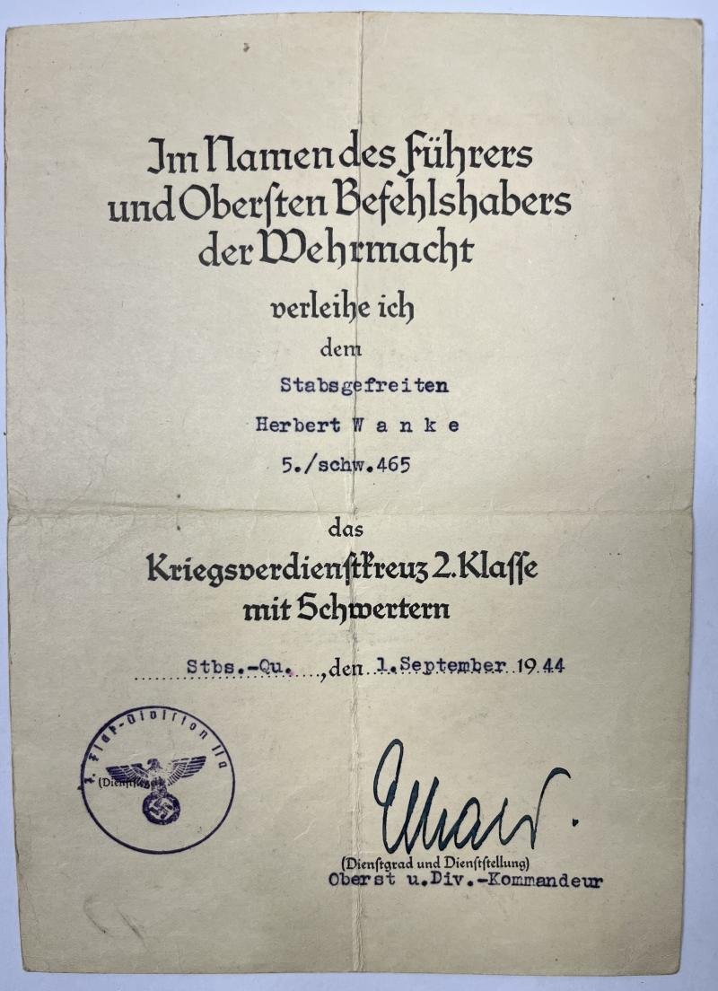 Citation - Luftwaffe - 7.Flak-Div. - Wanke — image 2