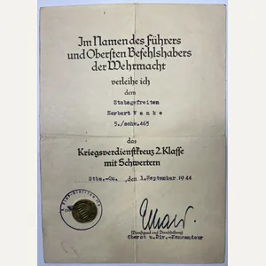 Citation - Luftwaffe - 7.Flak-Div. - Wanke