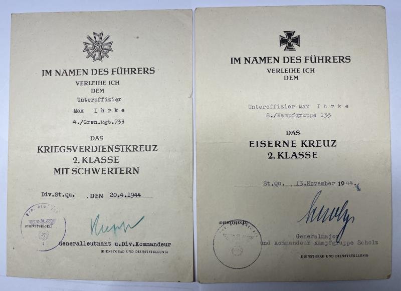 Citation set - WH (Heer) - Fest.Div.'Kreta'/45.Inf.Div. - Ihrke — image 2