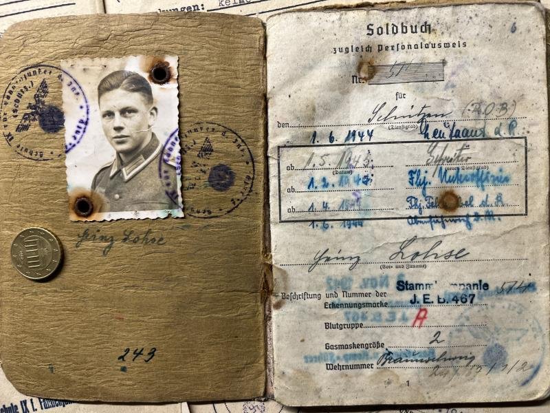 Soldbuch/citation WH (Heer) - 49.Inf.Div./71.Inf.Div. - Lohse — image 2