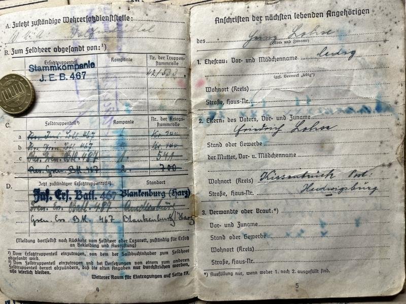 Soldbuch/citation WH (Heer) - 49.Inf.Div./71.Inf.Div. - Lohse — image 4