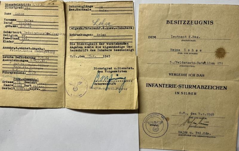 Soldbuch/citation WH (Heer) - 49.Inf.Div./71.Inf.Div. - Lohse — image 8