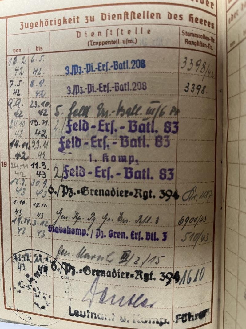 Wehrpass - WH (heer) - 3.Pz.Div. - Zint — image 5