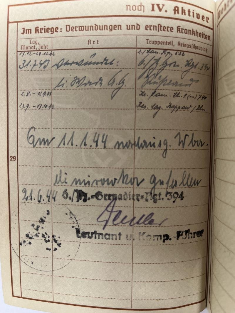 Wehrpass - WH (heer) - 3.Pz.Div. - Zint — image 9