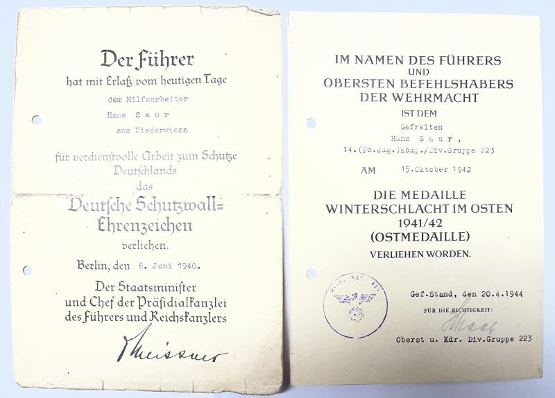 Citation grouping - WH (Heer) - Org.Todt /Div.Gruppe 223 - Saur — image 2