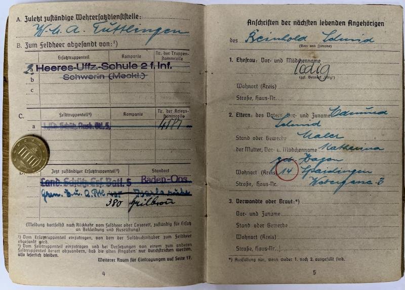 Soldbuch - WH (Heer) - 110.Inf.Div. - Schmid — image 4