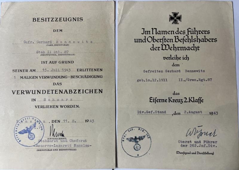 Citation grouping - WH (Heer) - 36.Inf.Div. - Bennewitz — image 3