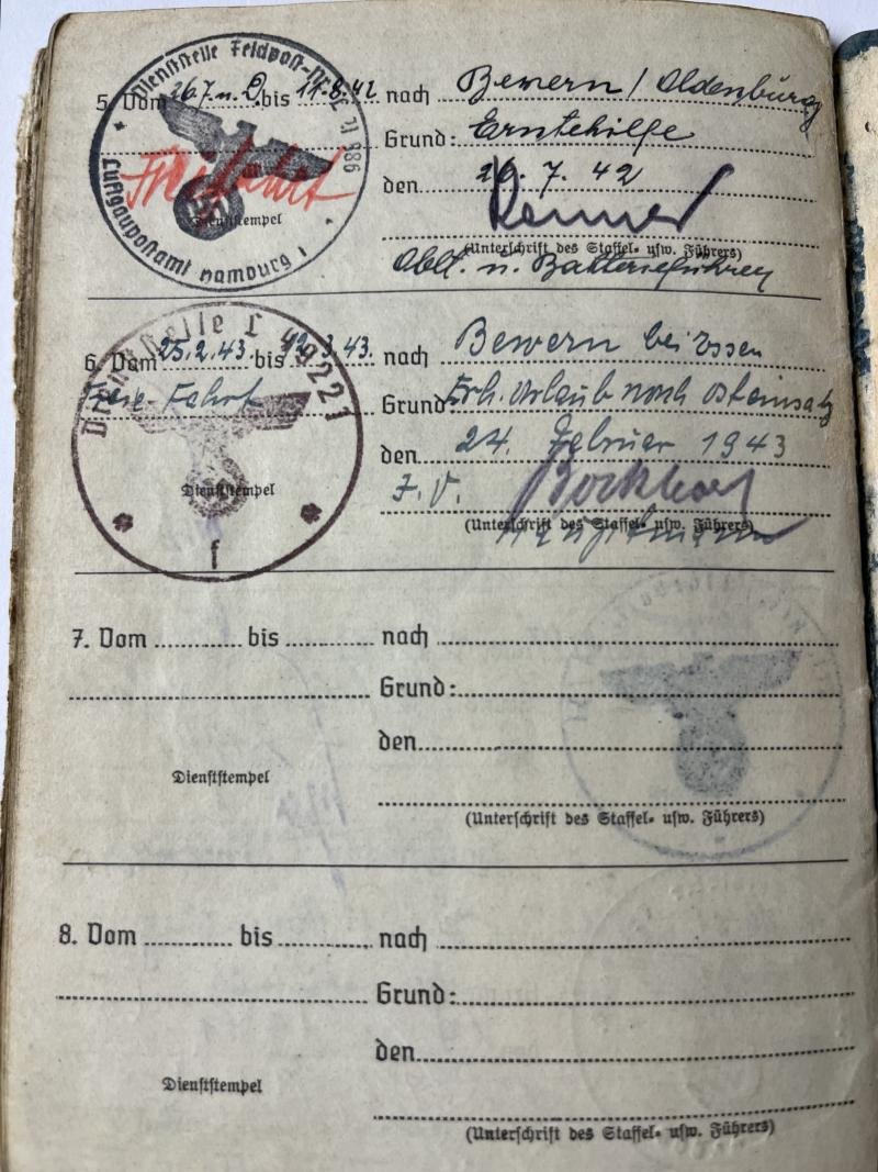 Soldbuch - Luftwaffe /'Waffen-SS'- LSSAH - Kattmann — image 9