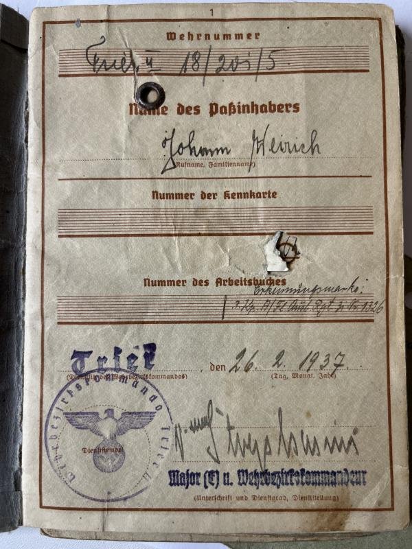 Wehrpass/citation grouping - Luftwaffe - (Pz.) S.G.9 - DAK - Weirich — image 10