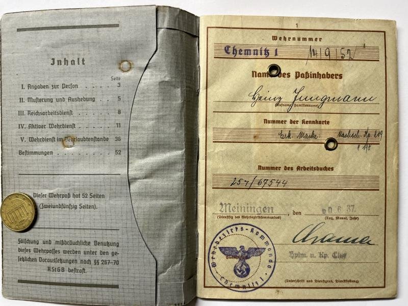 Wehrpass - WH (Heer) - 118.Jäg.Div. - Jungman — image 3