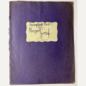 Commemorative script - 'Major' Graf.