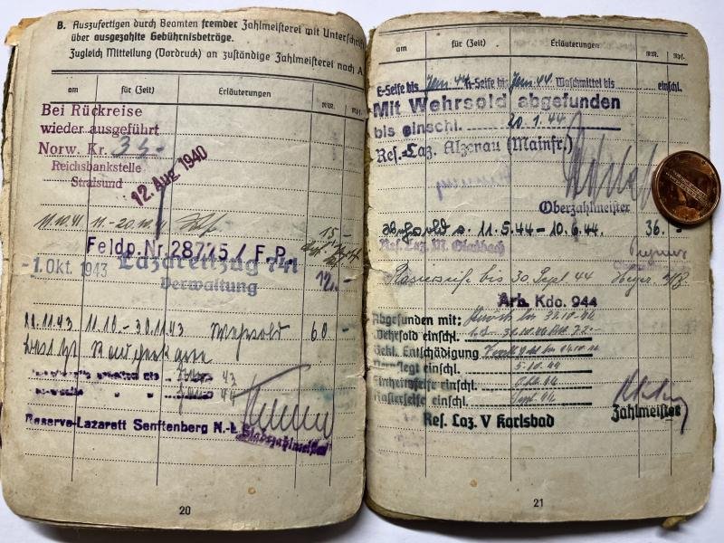 Soldbuch - WH (Heer) - 214.Inf.Div./39.Inf.Div./Landes-Schützen Btl.491 - Naumann — image 7