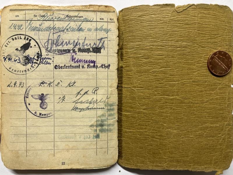 Soldbuch - WH (Heer) - 214.Inf.Div./39.Inf.Div./Landes-Schützen Btl.491 - Naumann — image 8