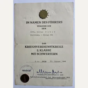 Citation - WH (Heer) - Wachkompanie-Dulag 241 - Weber