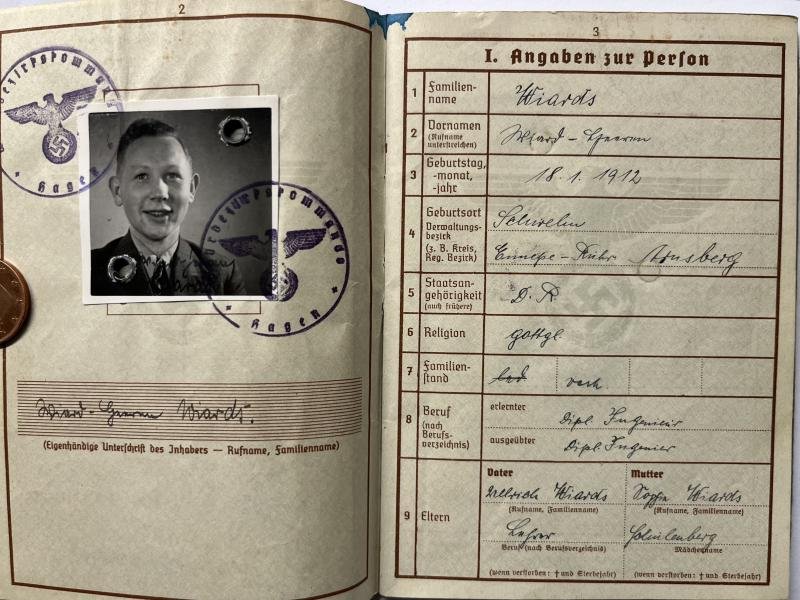 Wehrpass - WH (Heer) - s.Art.Rgt.818/11.Armee - Wiards — image 3