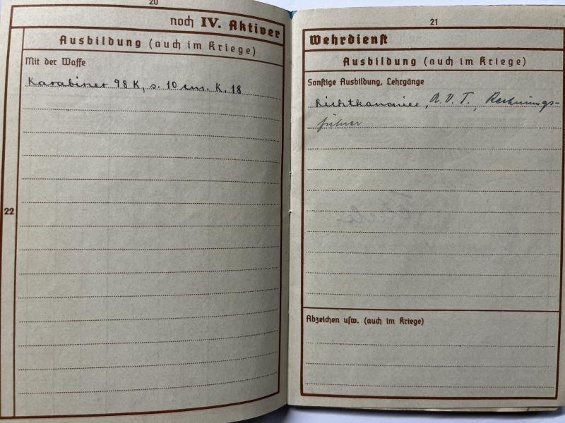 Wehrpass - WH (Heer) - s.Art.Rgt.818/11.Armee - Wiards — image 5