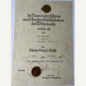 Citation - KM - 'KM Kampfgruppe' - Zöppel