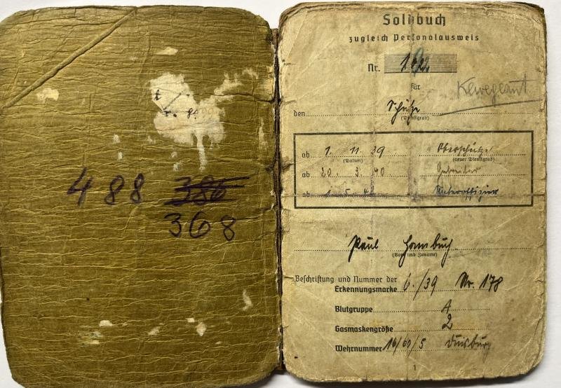 Wehrpass/Soldbuch/citation WH (Heer) - 265.Inf.Div. - St.Nazaire - Hambüch — image 7