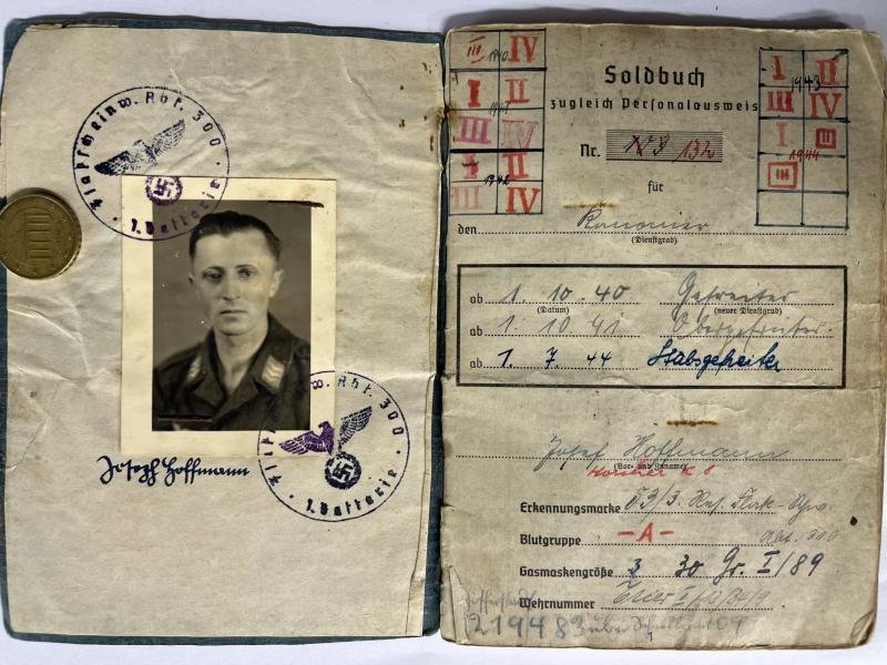 Soldbuch - Luftwaffe - 16.Flak Div. - Hoffmann — image 2