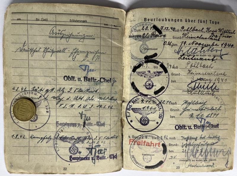 Soldbuch - Luftwaffe - 16.Flak Div. - Hoffmann — image 8