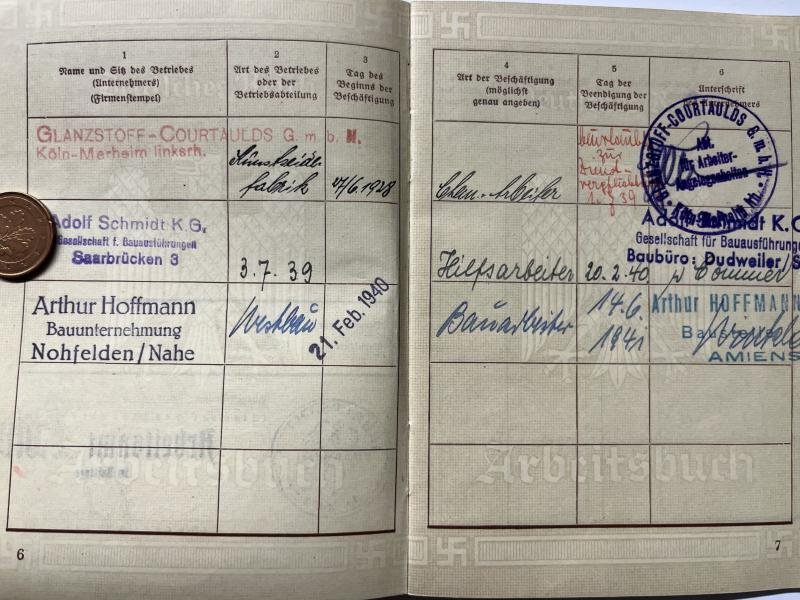 'Dienstbuch' - 'Organisation Todt' grouping - Lechner — image 7