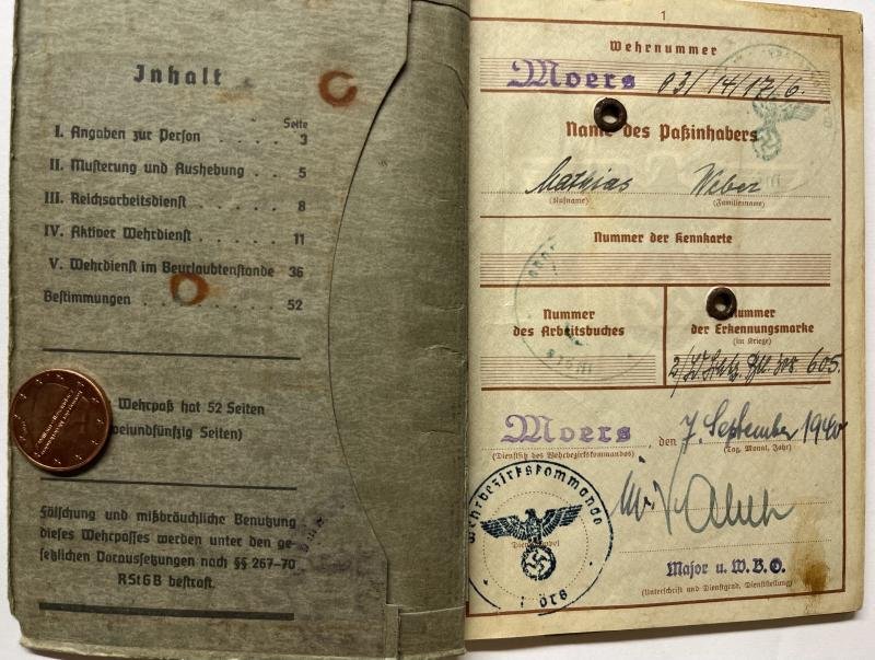 Wehrpass - WH (Heer) - Schneeräumkomp.225 - Weber — image 2