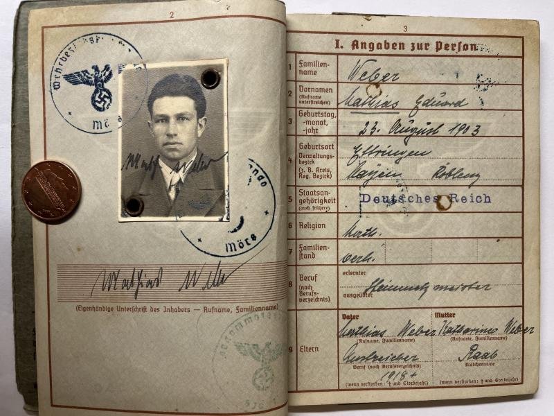 Wehrpass - WH (Heer) - Schneeräumkomp.225 - Weber — image 3