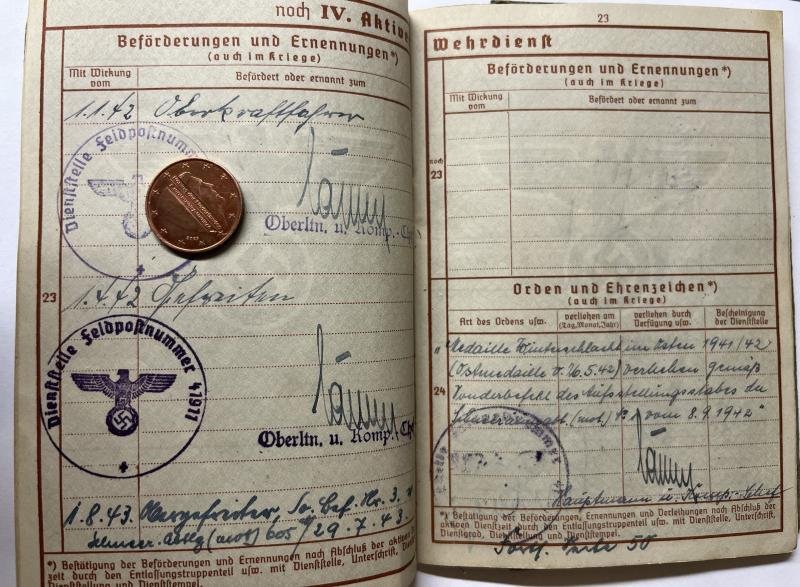 Wehrpass - WH (Heer) - Schneeräumkomp.225 - Weber — image 5