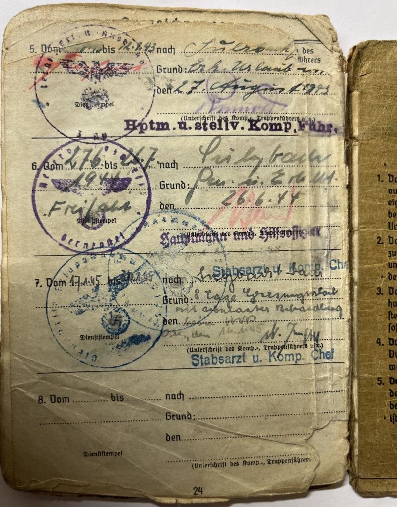 Soldbuch - WH (Heer) - Fest.Inf.Btl.1462 - Vogt — image 10